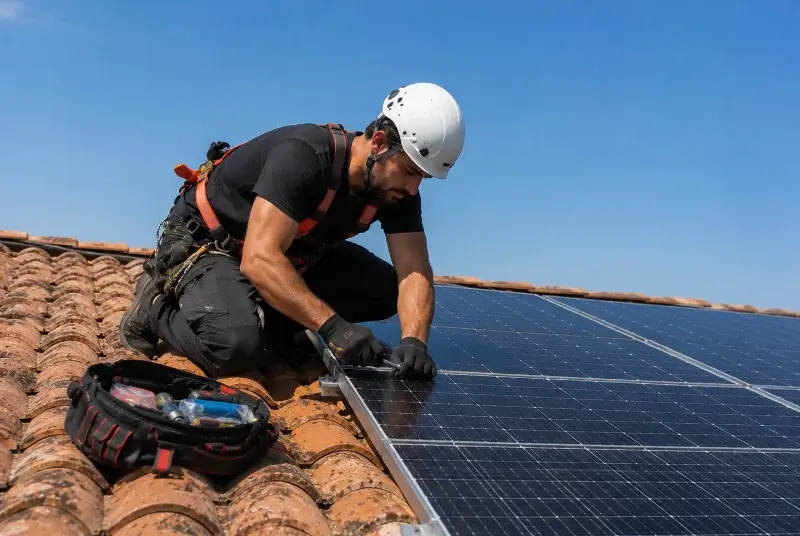 Maintenance et monitoring de panneaux solaires à Chézery-Forens